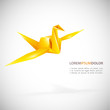 Vector origami, paper bird Vector origami, paper bird