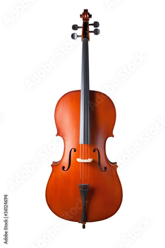 Photo: Violin isolated on white background. with clipping path Violin isolated on white background. with clipping path