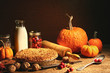 Photo: Still life of autumn fruits and and crumble pie Still life of autumn fruits and and crumble pie