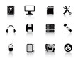 black computer equipment icon