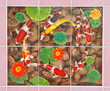 Koi goldfish in orange and white color Koi goldfish in orange and white color