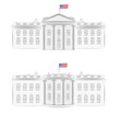 White House detailed vector illustration