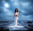 Fashion shoot of Aphrodite styled young woman