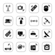 Wireless technology icons - BW series Wireless technology icons - BW series