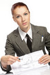 woman holding a magnifying glass in the hand woman holding a magnifying glass in the hand