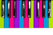 Photo: Multicolored Disco Style Piano Keys Multicolored Disco Style Piano Keys