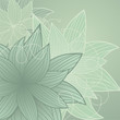 Green background with flowers