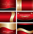 business cards vector templates set