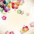 abstract background with hibiscus abstract background with hibiscus