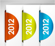 Vector 2012 round Labels / Stickers Vector 2012 round Labels / Stickers