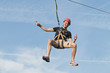 Spass in der Seilrutsche