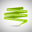 Vector Green speech bubble made from paper