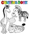 Coloring book tropical animals 1