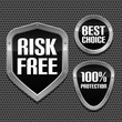 Set of black web badges. Vector illustration.