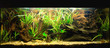 Natural aquqrium representing tropical biotop