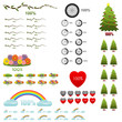 Unusual progress bars. Vector illustration.