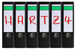 6 Ordner mit Text "Hartz 4"
