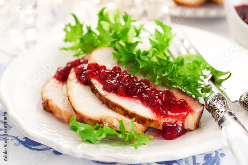 Photo: Turkey breast with cranberry sauce Turkey breast with cranberry sauce