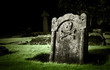 Gravestone in old cemetery