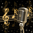 Photo en ligne au meilleur prix Vintage microphone on the background