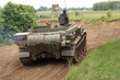 offroad scenery with driving tank
