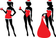 Santa girl silhouette