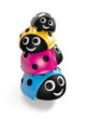 Pile de coccinelles CMJN, 3D Pile de coccinelles CMJN, 3D