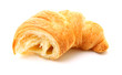 Image of fractured croissant isolated on white Image of fractured croissant isolated on white