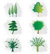 Ensemble d'Icones Arbres pour Design Logos