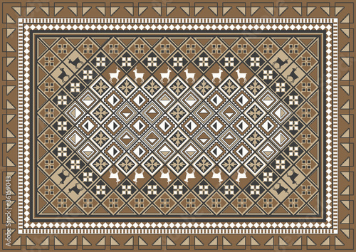 Vector: Ethnic Rug Pattern Design Ethnic Rug Pattern Design