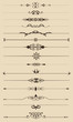 Vintage text dividers set.