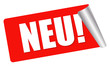 Vektor: roter Aufkleber - NEU! roter Aufkleber - NEU!