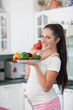 Pregnant woman and healthy food Pregnant woman and healthy food