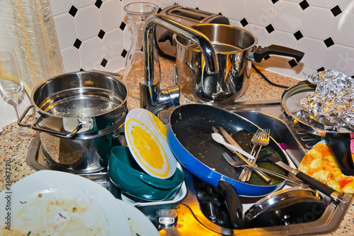 Foto: Unaufgeräumte Küche Unaufgeräumte Küche