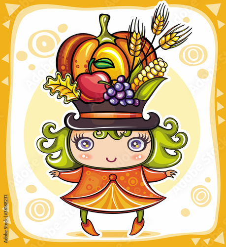 Vector: Thanksgiving theme 6 Thanksgiving theme 6