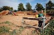 start of building a house, earth moving
