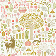 seamless autumn forest pattern