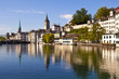 Photo: Zurich Reflections in Limmat River Zurich Reflections in Limmat River