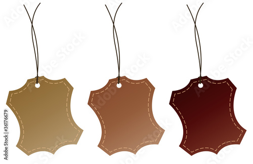 Vector: Etiquettes "Cuir" Etiquettes "Cuir"