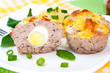 Photo: Meat cupcakes stuffed with quail eggs Meat cupcakes stuffed with quail eggs
