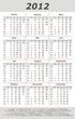 Illustration: Kalender 2012 - grau - hochkant - deutsch - mit Feiertagen Kalender 2012 - grau - hochkant - deutsch - mit Feiertagen