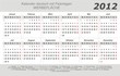 Illustration: Kalender 2012 - grau - quer - deutsch - mit Feiertagen Kalender 2012 - grau - quer - deutsch - mit Feiertagen