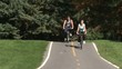 Happy couple cyclist.