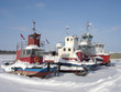 Mackenzie River Ships Wait for Spring Mackenzie River Ships Wait for Spring