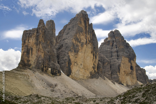 Photo: North face of Tre Cime di Lavaredo North face of Tre Cime di Lavaredo