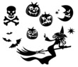 halloween symbols set
