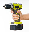 battery screwdriver in hand