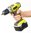 battery screwdriver in hand