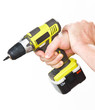 battery screwdriver in hand