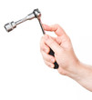 hand with wrench